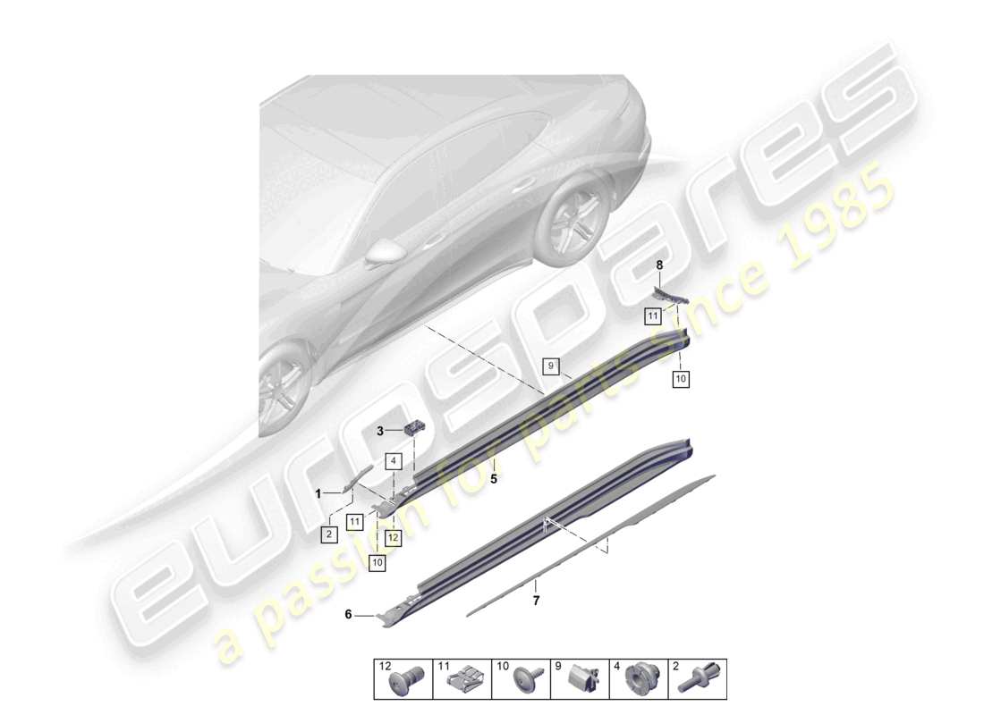 a part diagram from the porsche panamera parts catalogue