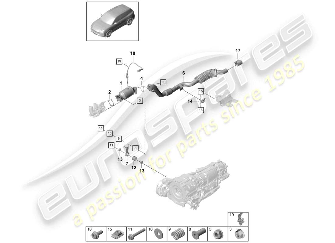 a part diagram from the porsche 2022 (cayenne e3 9ya/9yb) parts catalogue