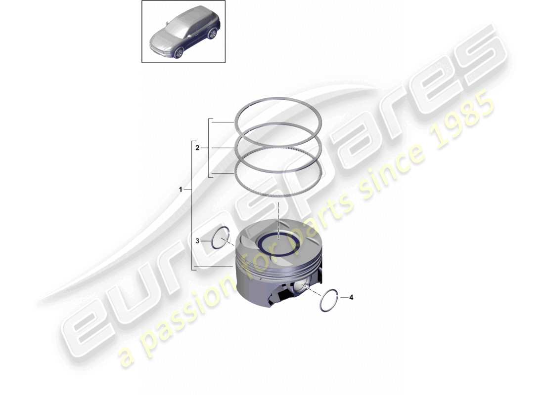 a part diagram from the porsche 2022 (cayenne e3 9ya/9yb) parts catalogue