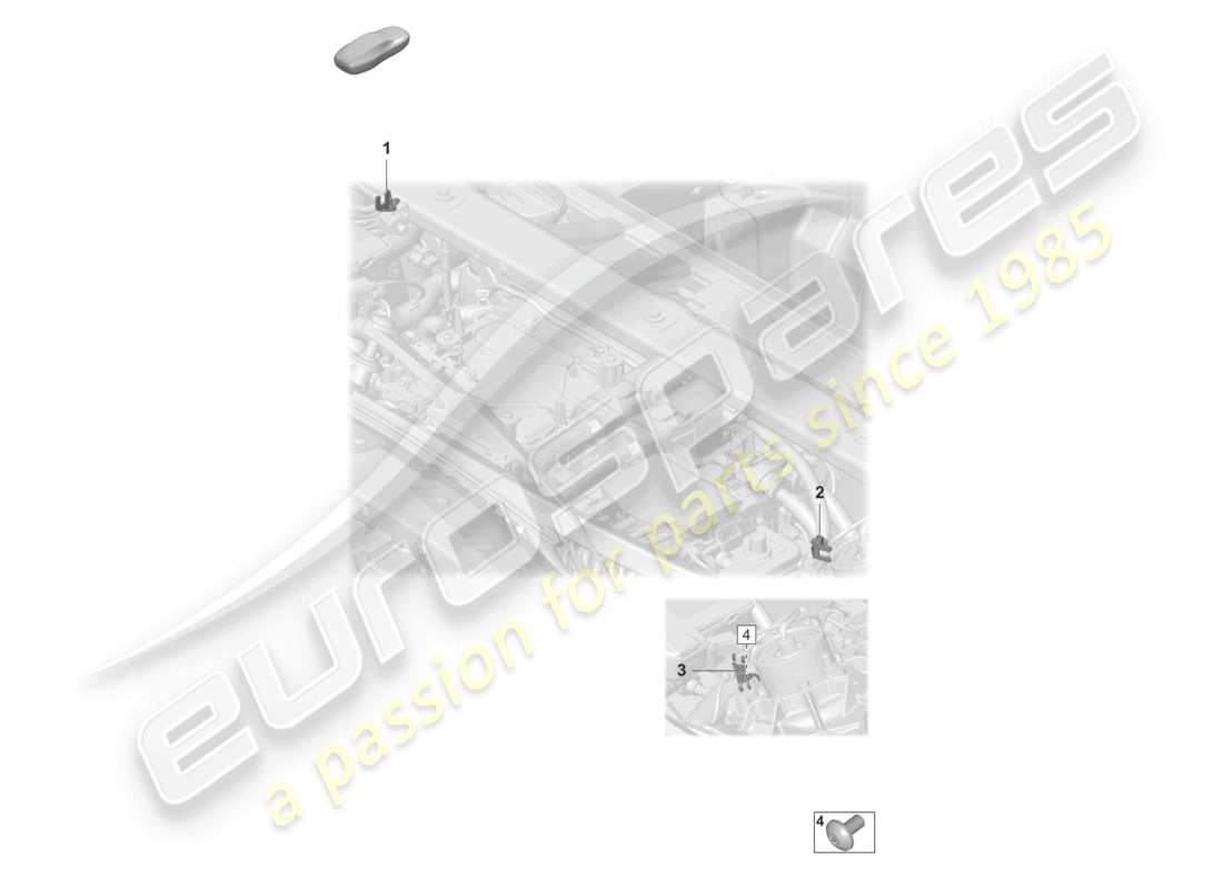 a part diagram from the porsche taycan parts catalogue