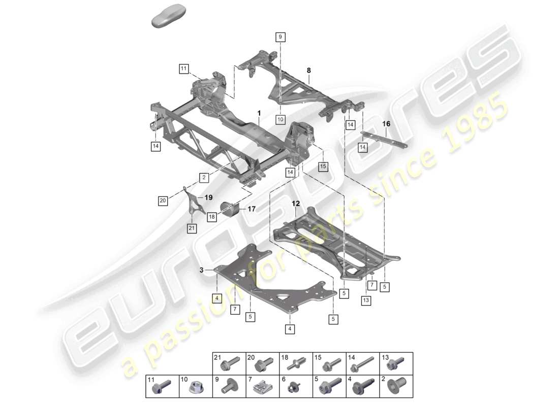 a part diagram from the porsche 2025 (panamera 976) parts catalogue