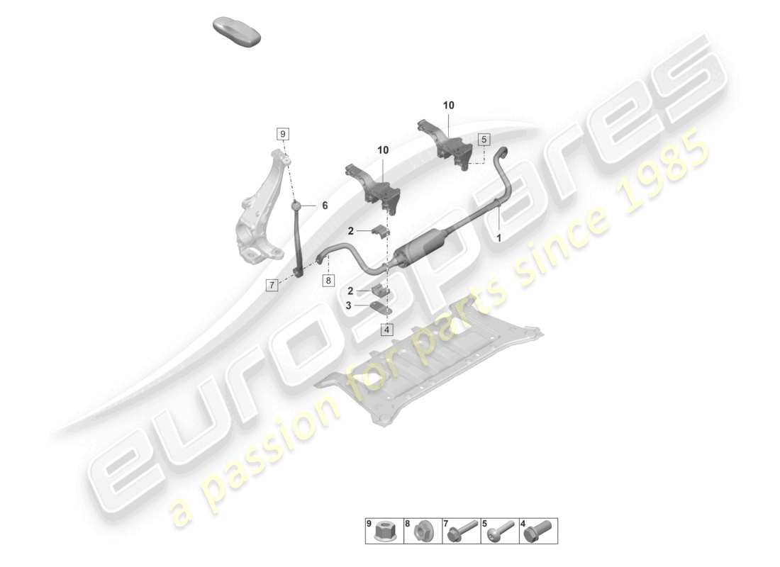 a part diagram from the porsche taycan parts catalogue