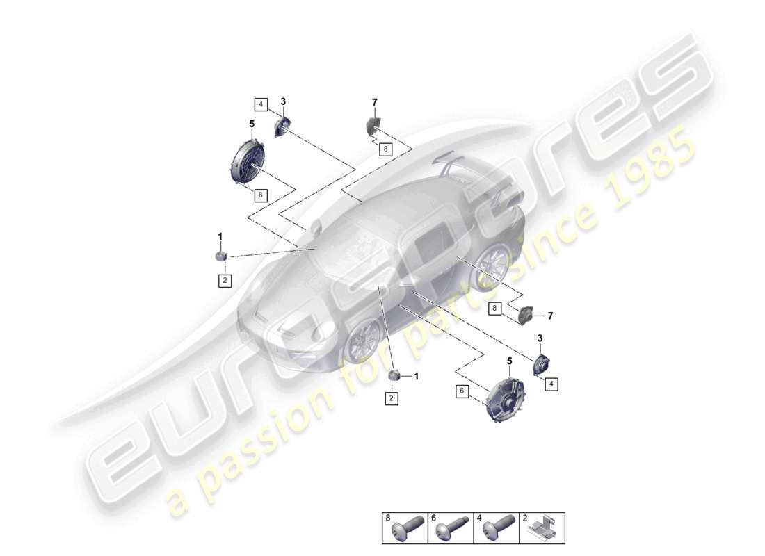 a part diagram from the porsche 2026 (992-2 gt3) parts catalogue