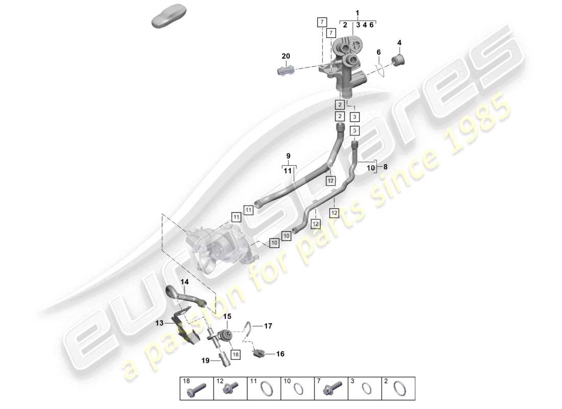VIEW PARTS DIAGRAMS FROM THE PORSCHE BOXSTER PARTS CATALOGUE a part diagram from the porsche boxster parts catalogue