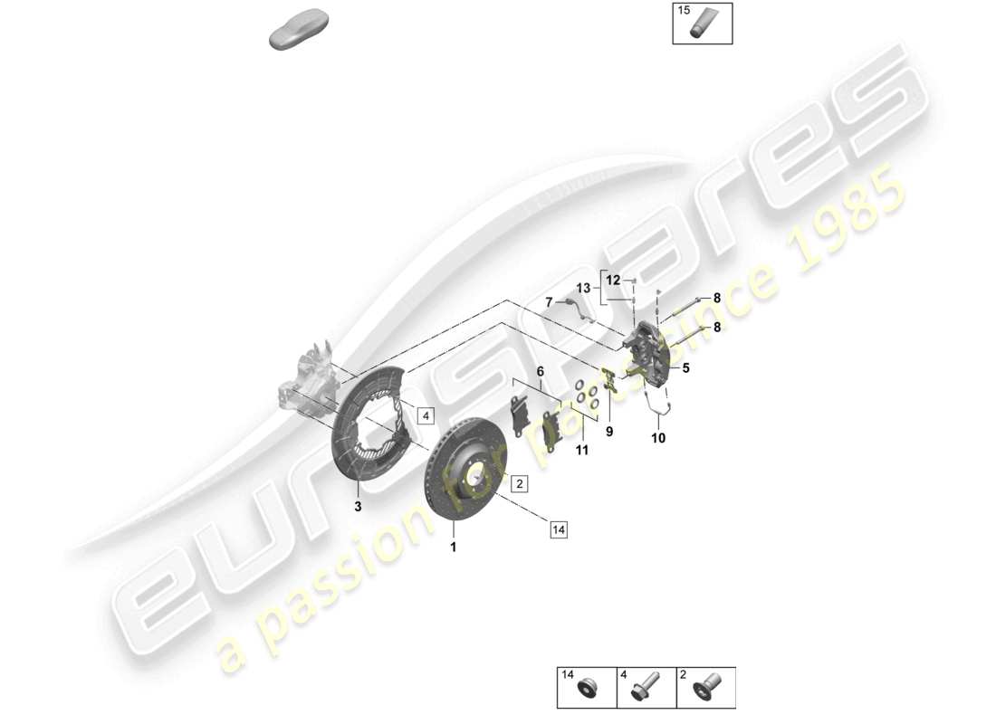 VIEW PARTS DIAGRAMS FROM THE PORSCHE TAYCAN PARTS CATALOGUE a part diagram from the porsche taycan parts catalogue