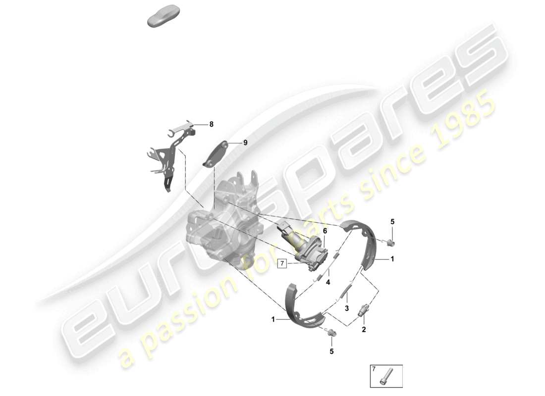 a part diagram from the porsche 2026 (taycan 9j1-2) parts catalogue