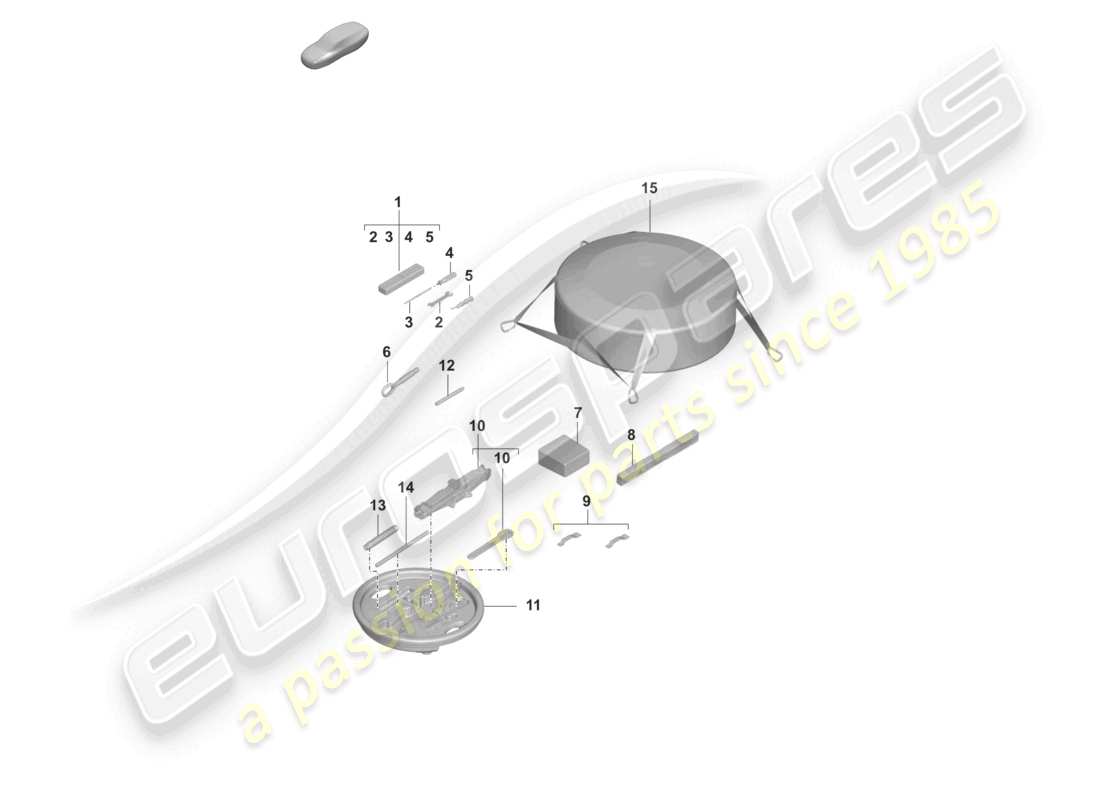 a part diagram from the porsche taycan parts catalogue