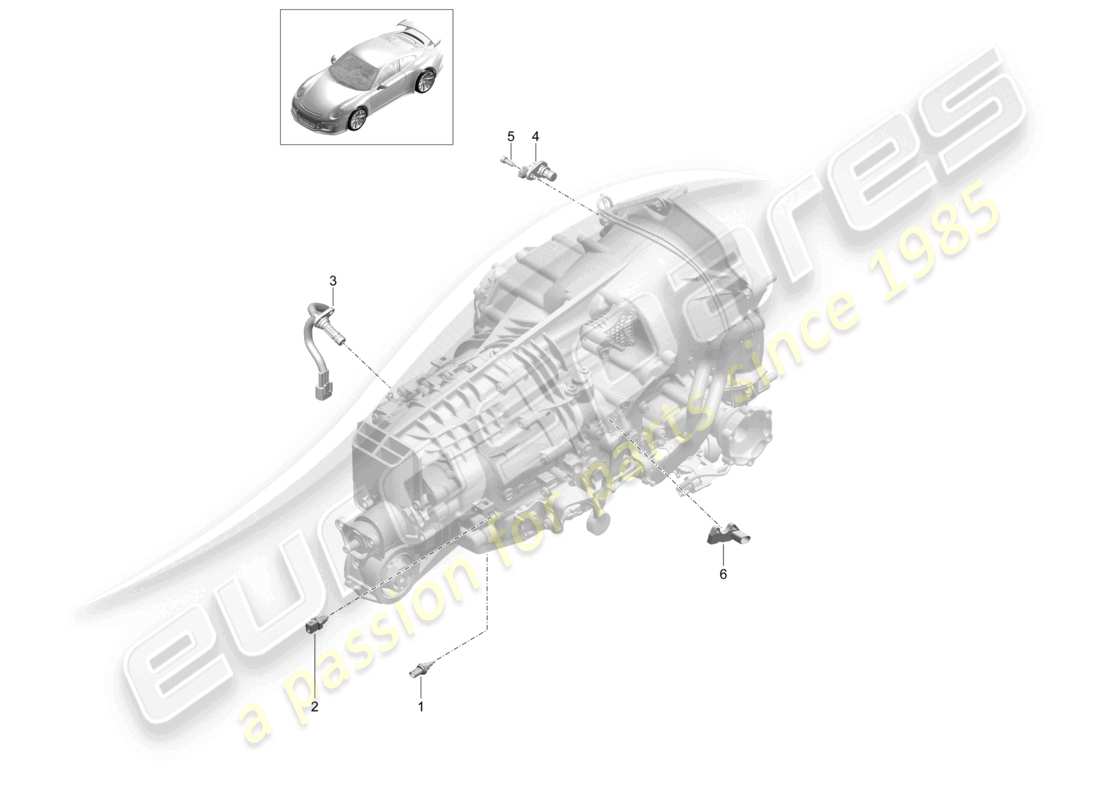 VIEW PARTS DIAGRAMS FROM THE PORSCHE 991 PARTS CATALOGUE a part diagram from the porsche 991 parts catalogue