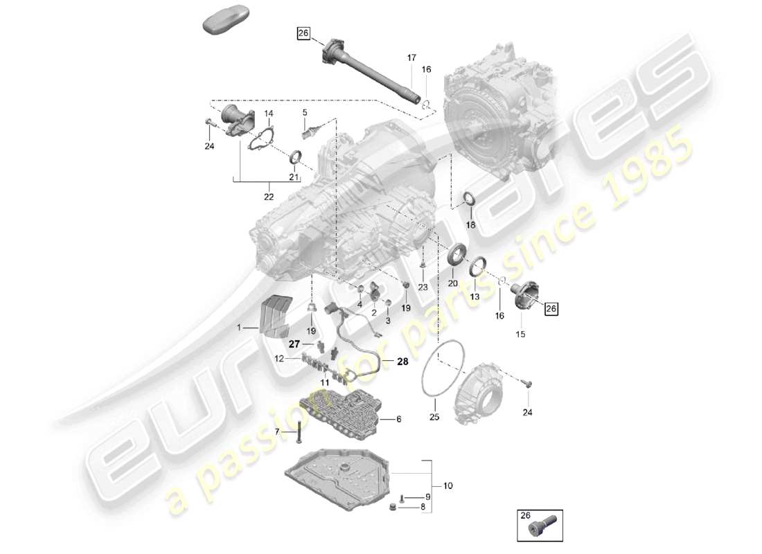 a part diagram from the porsche 2025 (718 boxster spyder) parts catalogue