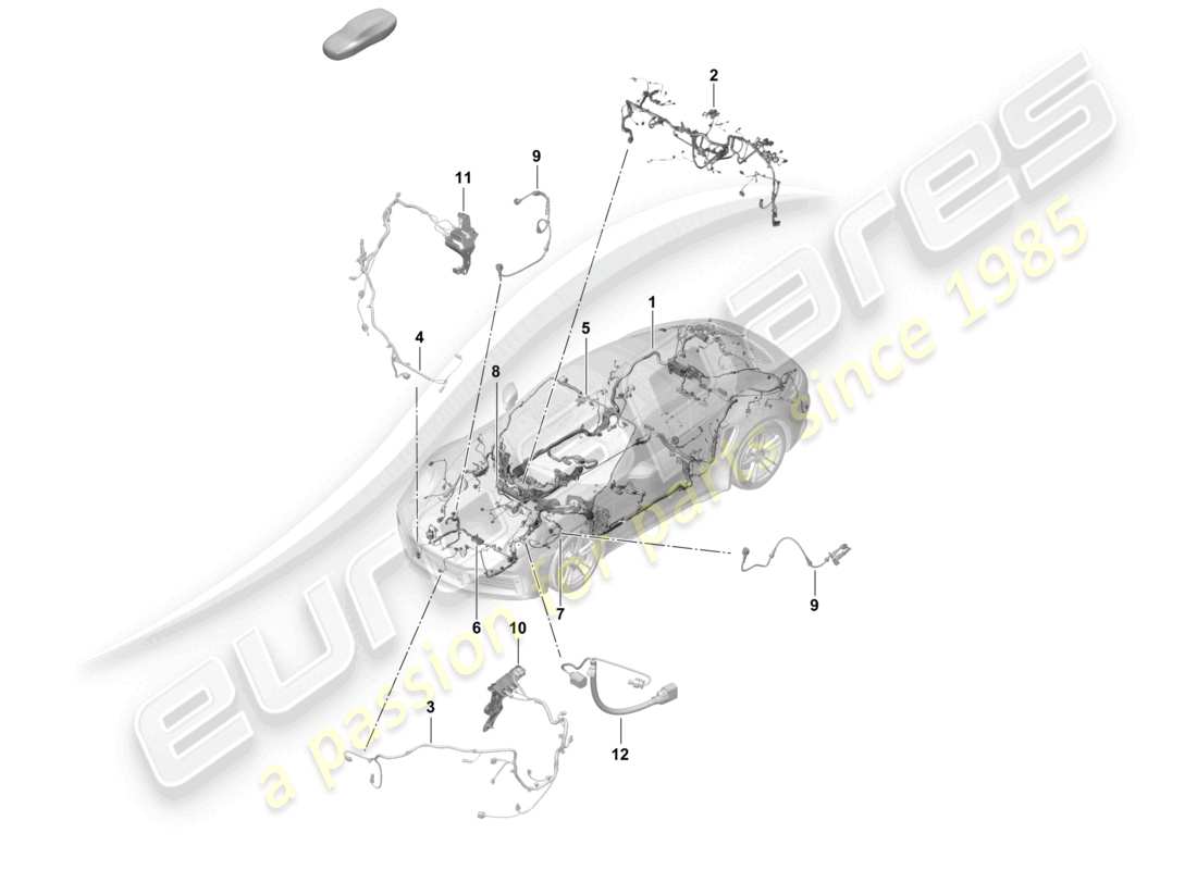 a part diagram from the porsche 992 parts catalogue