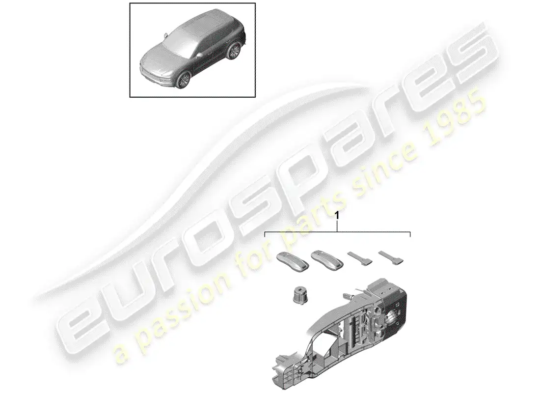 a part diagram from the porsche cayenne parts catalogue