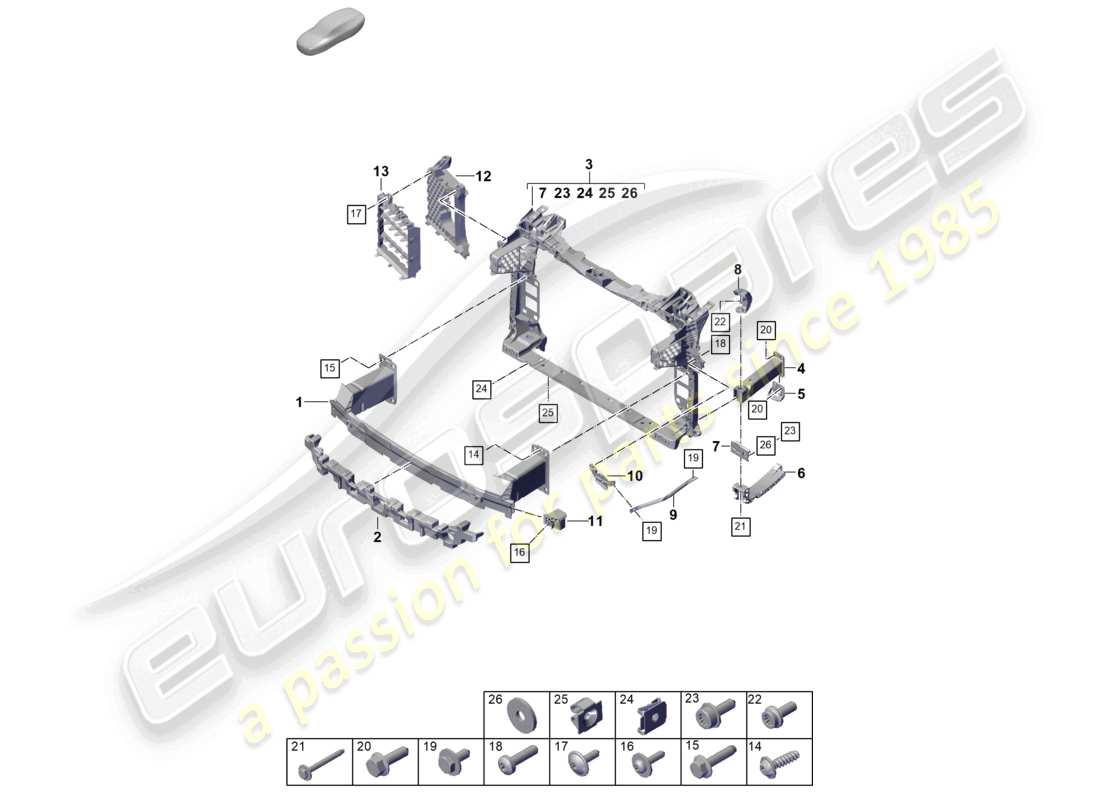 a part diagram from the porsche cayenne parts catalogue