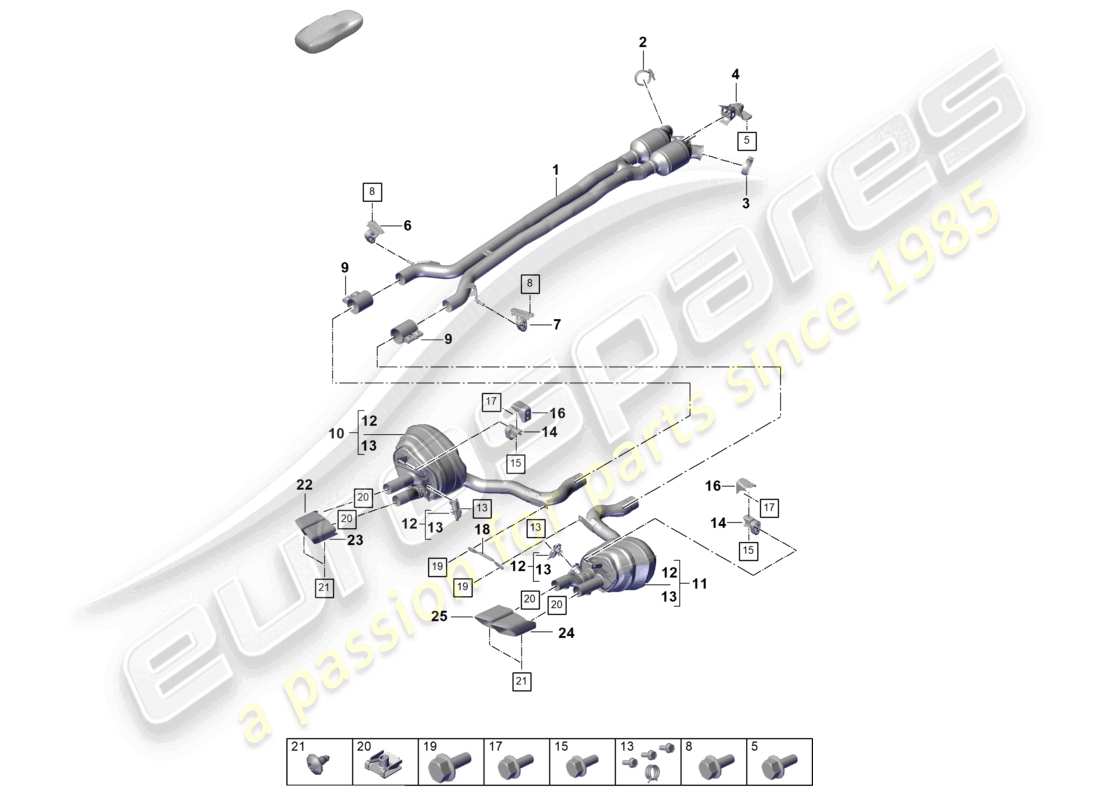 a part diagram from the porsche panamera parts catalogue