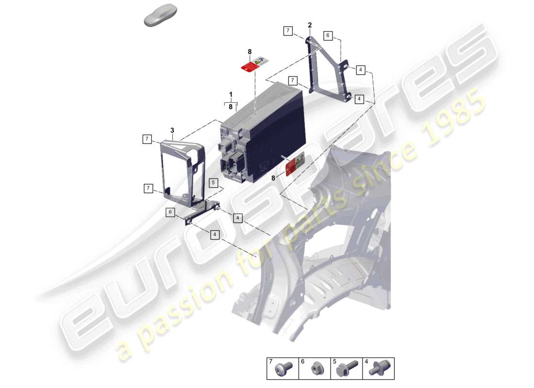 a part diagram from the porsche 2024 (cayenne e3 pa) parts catalogue
