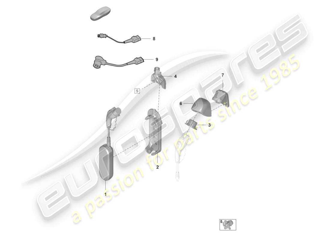 a part diagram from the porsche taycan parts catalogue
