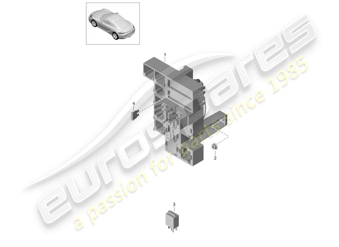 a part diagram from the porsche cayman parts catalogue