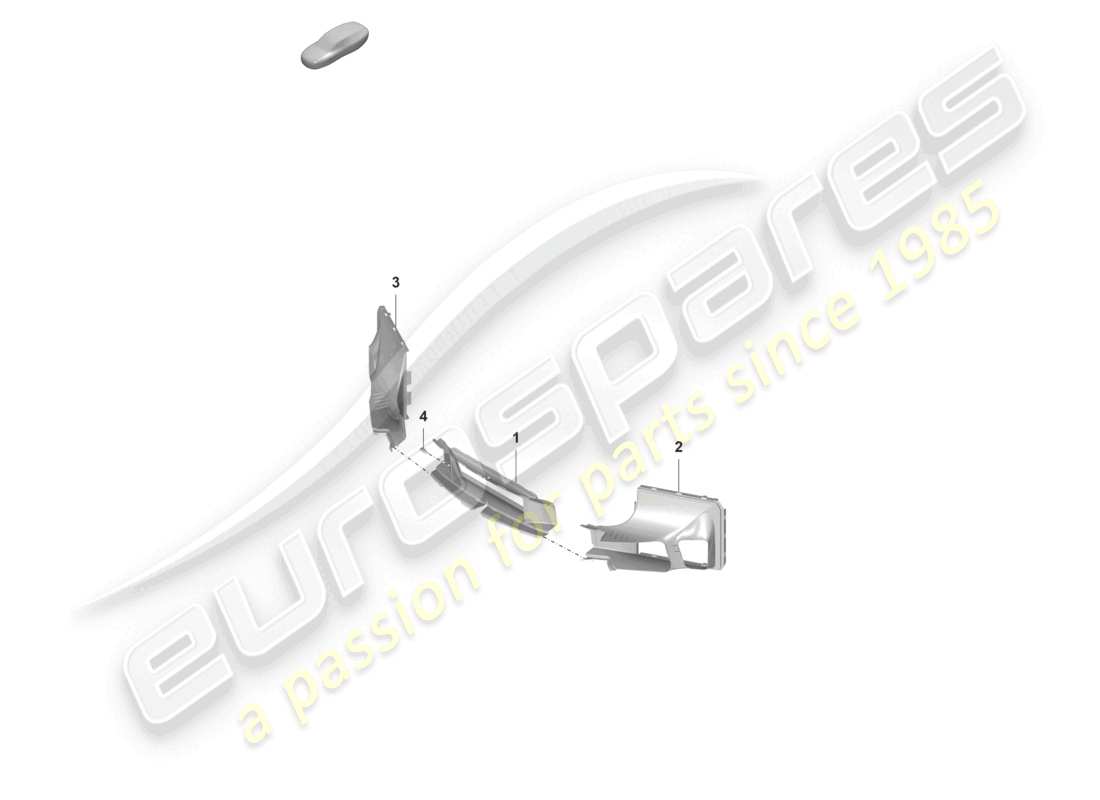 a part diagram from the porsche 2023 (992-1 gt3/rs/st) parts catalogue