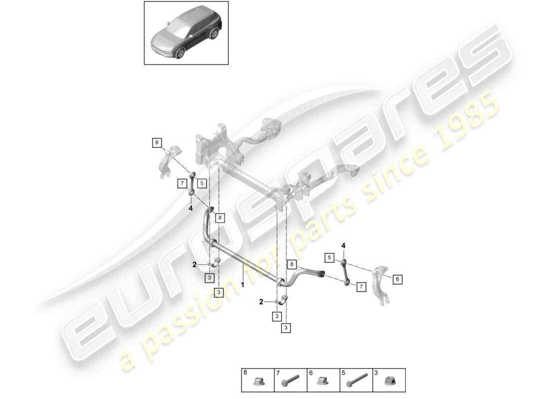 a part diagram from the porsche cayenne parts catalogue