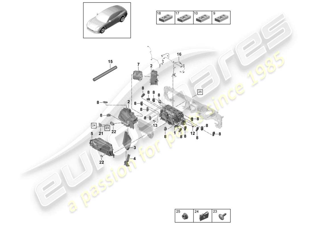 a part diagram from the porsche panamera parts catalogue