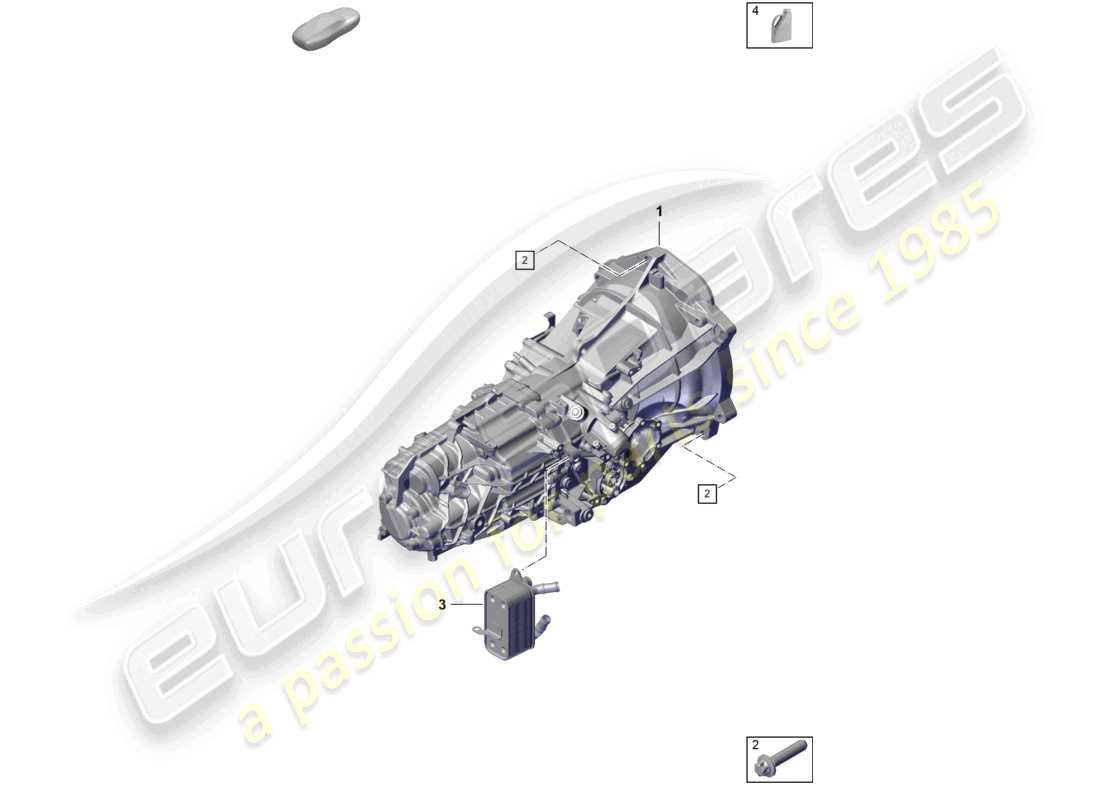 a part diagram from the porsche 2022 (718 boxster spyder) parts catalogue