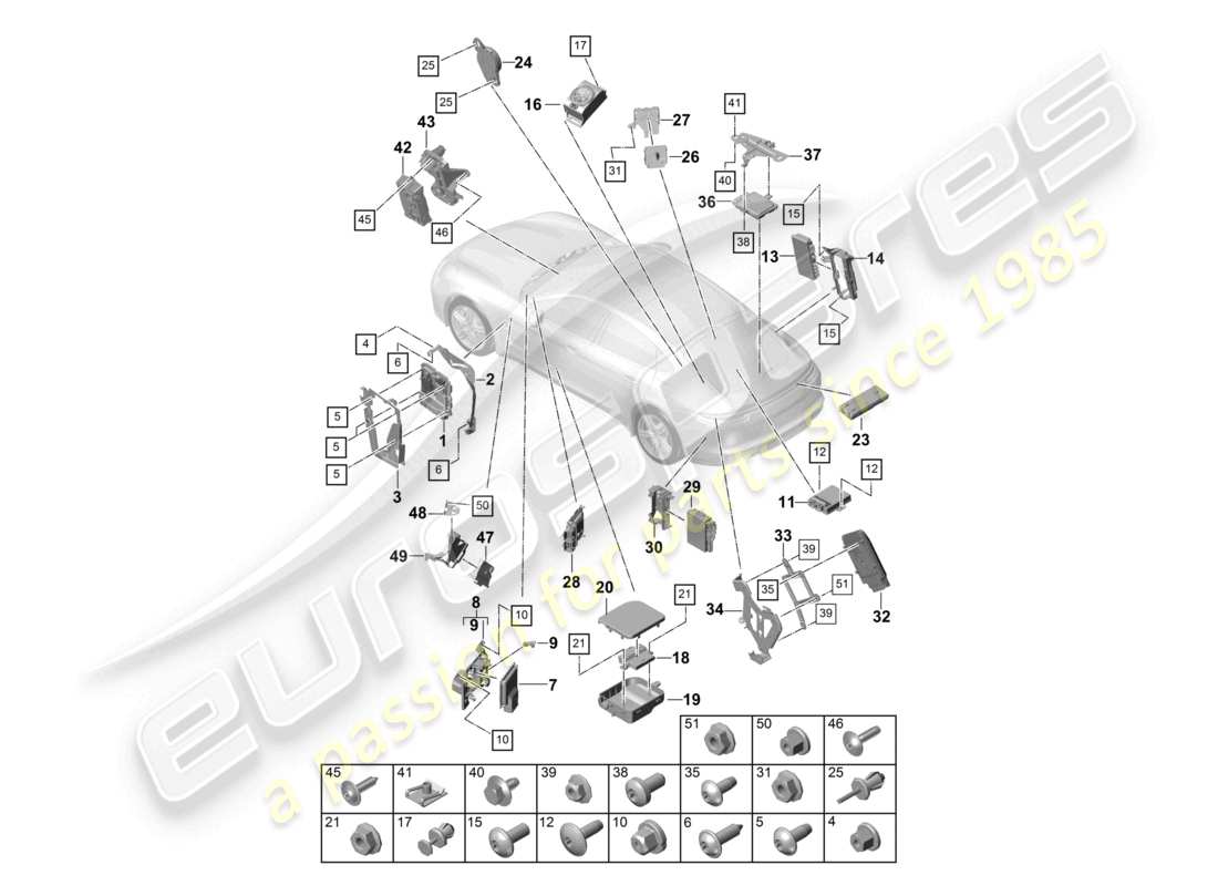 a part diagram from the porsche panamera parts catalogue