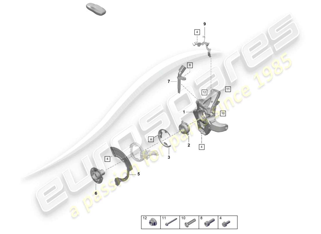 a part diagram from the porsche 2023 (718 boxster spyder) parts catalogue