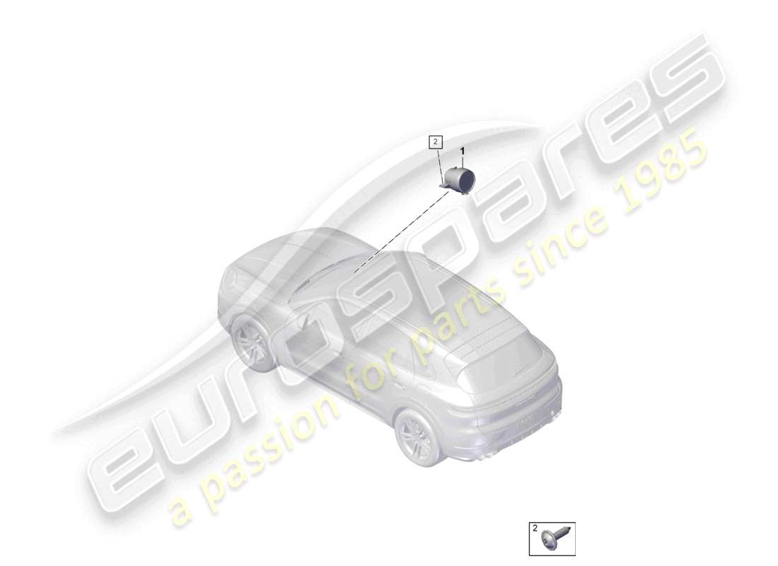 a part diagram from the porsche 2025 (cayenne e3 pa) parts catalogue