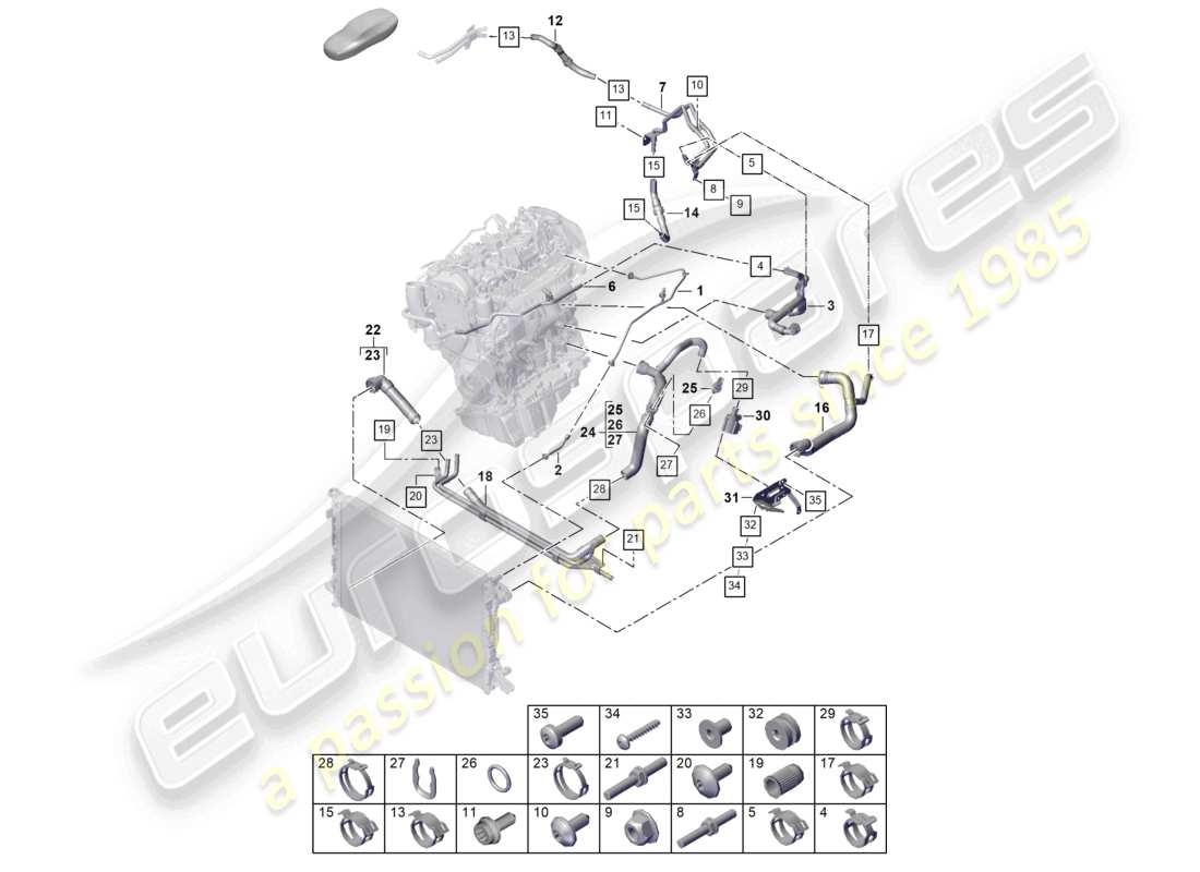 part diagram containing part number pab121199