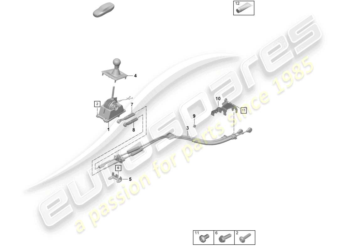 a part diagram from the porsche 2025 (992-1 gt3/rs/st) parts catalogue