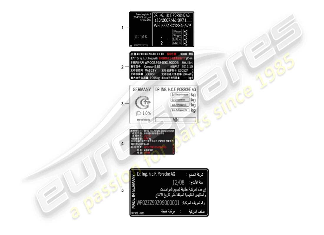 a part diagram from the porsche 2026 (cayenne e3 pa) parts catalogue