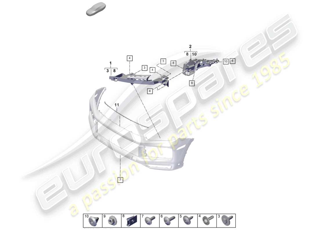 a part diagram from the porsche 2023 (cayenne e3 pa) parts catalogue