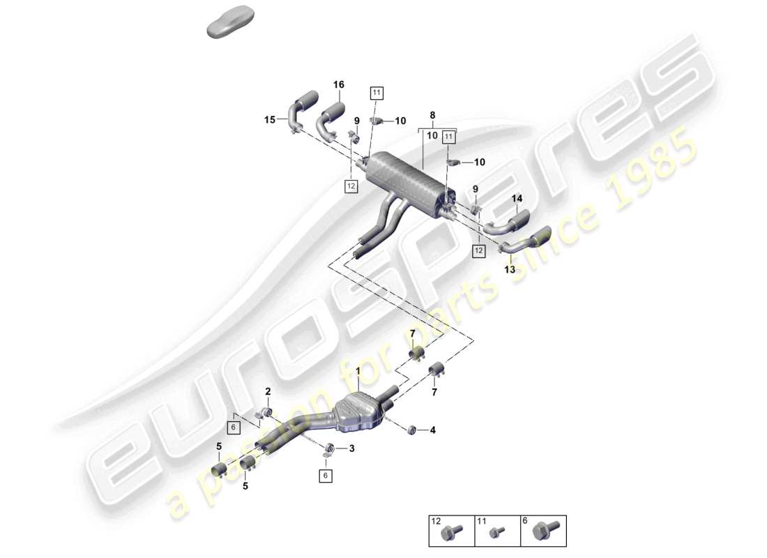 a part diagram from the porsche cayenne parts catalogue