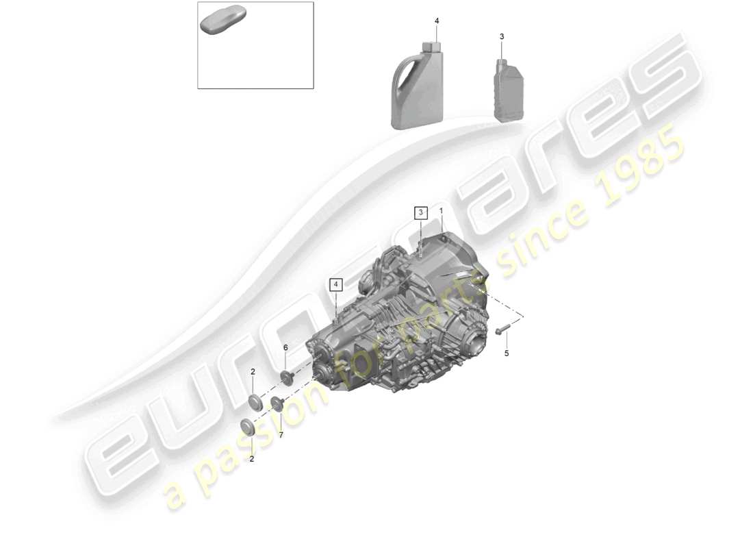 a part diagram from the porsche 2021 (718 cayman gt4) parts catalogue