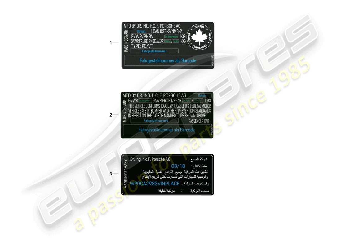 a part diagram from the porsche 2026 (992-2 gt3) parts catalogue