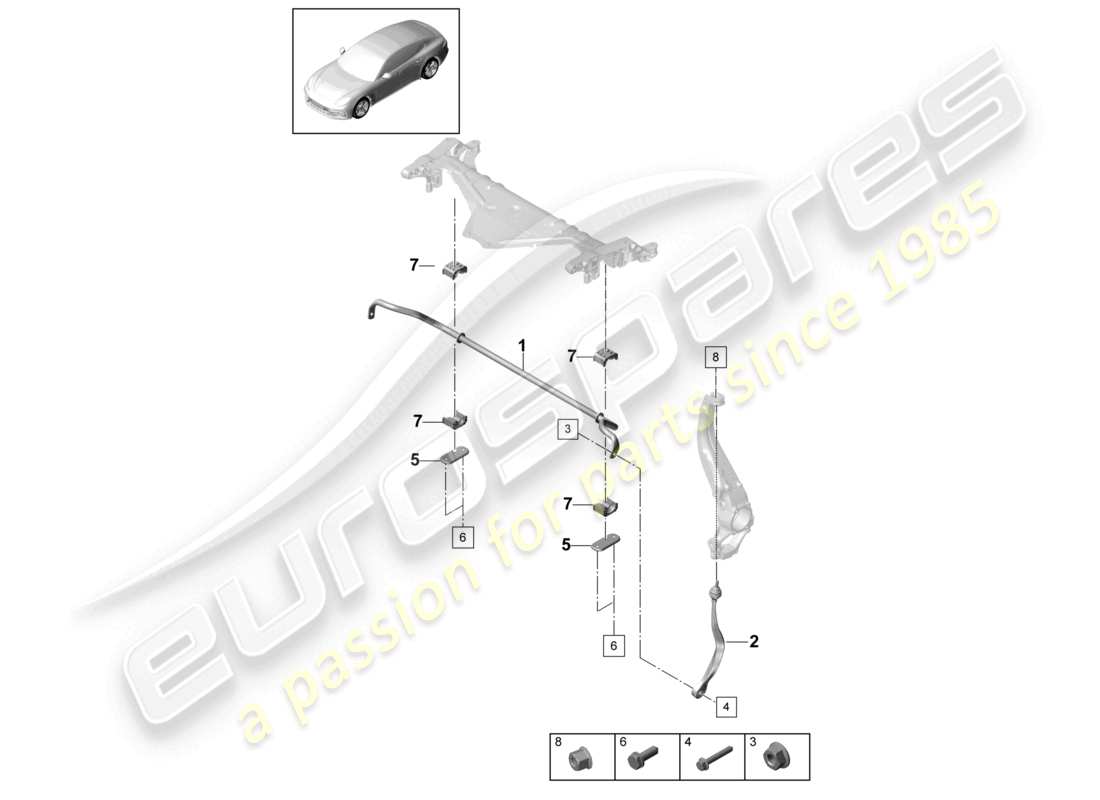VIEW PARTS DIAGRAMS FROM THE PORSCHE PANAMERA PARTS CATALOGUE a part diagram from the porsche panamera parts catalogue