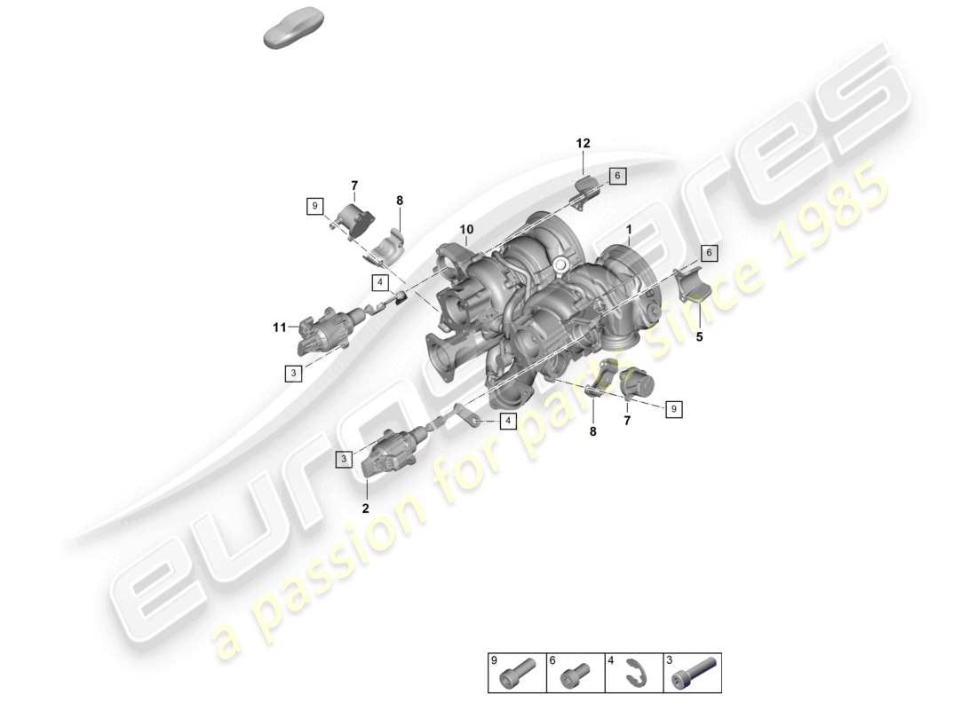 a part diagram from the porsche cayenne parts catalogue