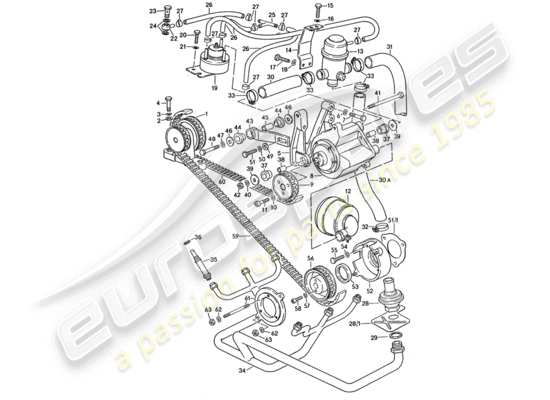 a part diagram from the porsche 911 turbo parts catalogue