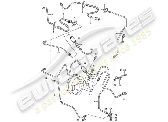 a part diagram from the porsche 911 parts catalogue