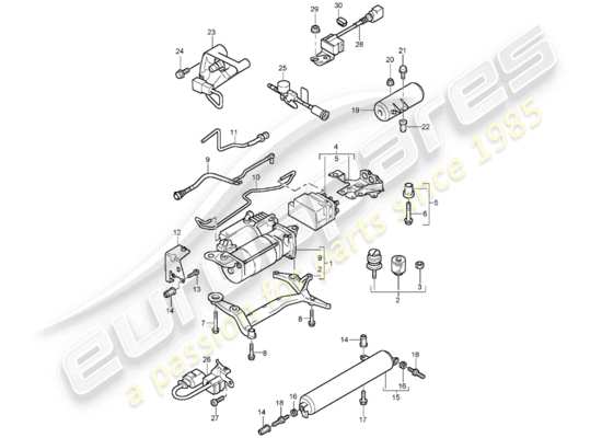 a part diagram from the porsche cayenne parts catalogue