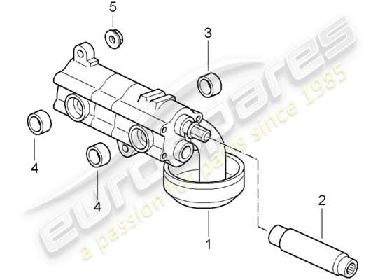a part diagram from the porsche 997 t/gt2 parts catalogue