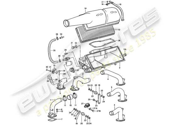 a part diagram from the porsche 911 parts catalogue