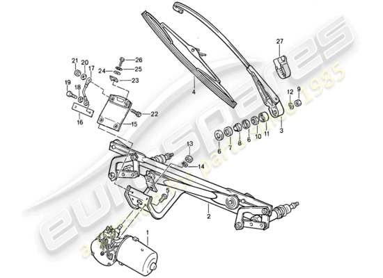 a part diagram from the porsche 911 (1987) parts catalogue