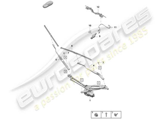 a part diagram from the porsche boxster spyder parts catalogue