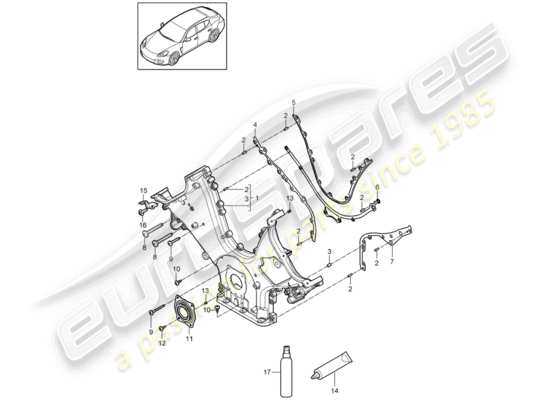 a part diagram from the porsche panamera 970 parts catalogue