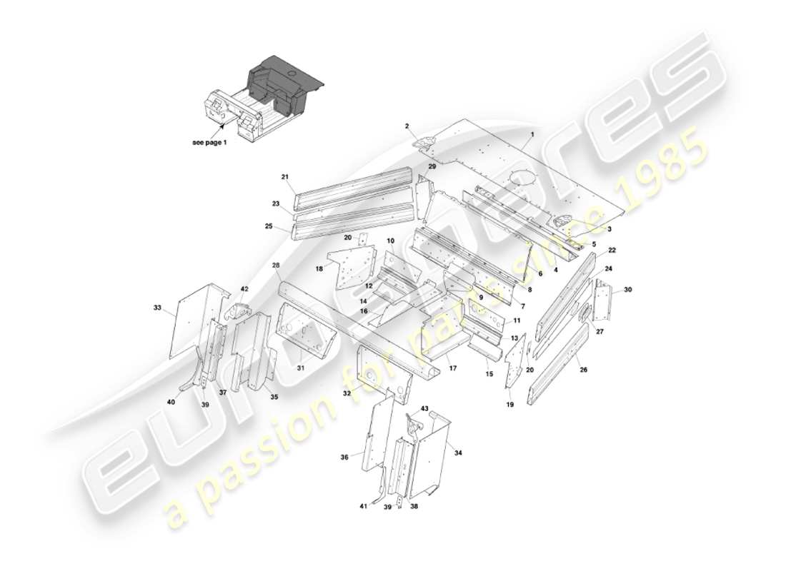 aston martin vanquish (2003) underbody2 parts diagram