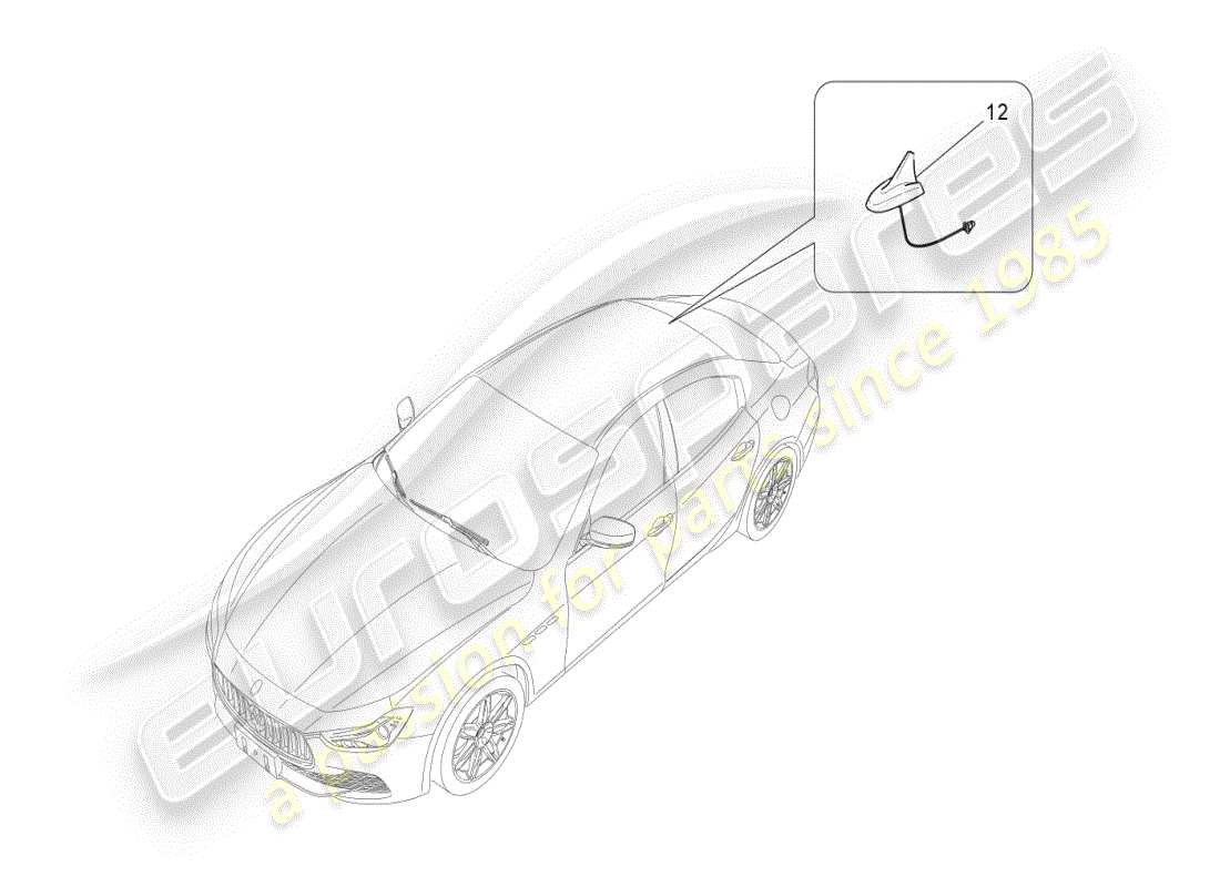 maserati ghibli (2019) reception and connection system part diagram