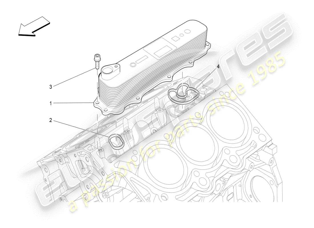 maserati ghibli (2020) heat exchanger part diagram