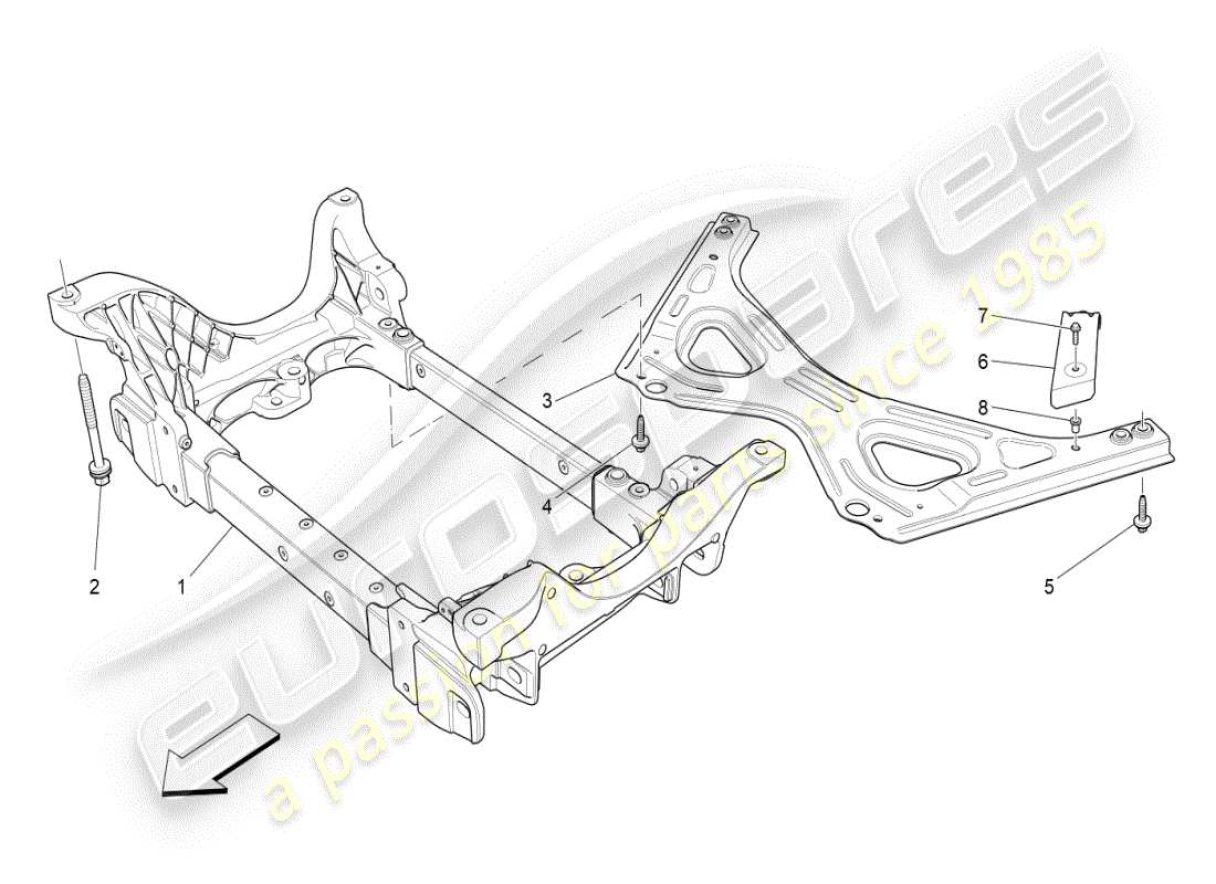 maserati ghibli (2019) front underchassis part diagram
