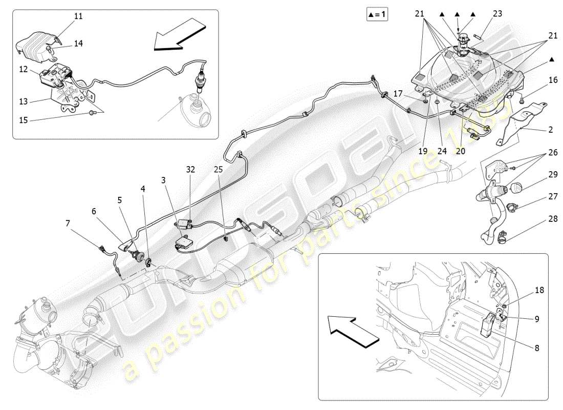 maserati ghibli (2021) adblue system part diagram