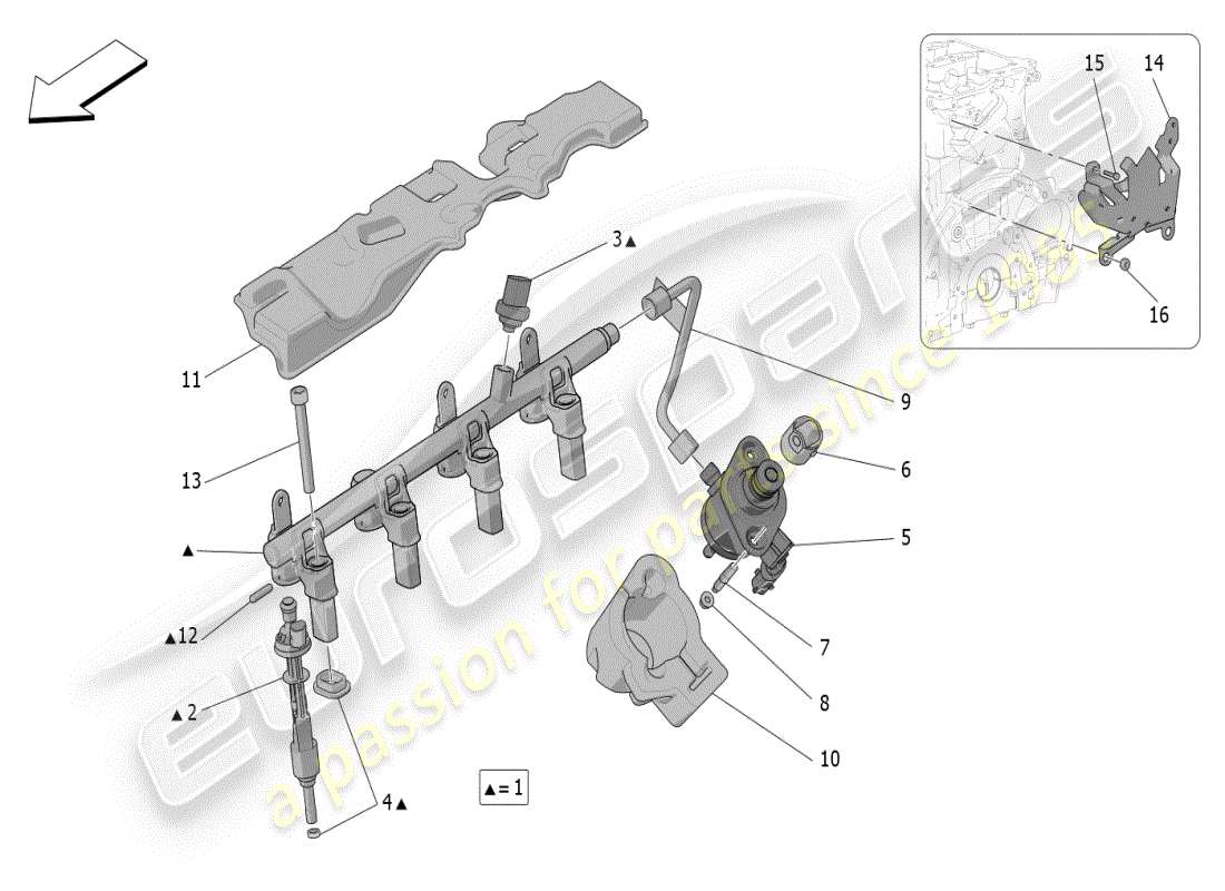maserati grecale modena (2023) fuel pumps and connection lines parts diagram